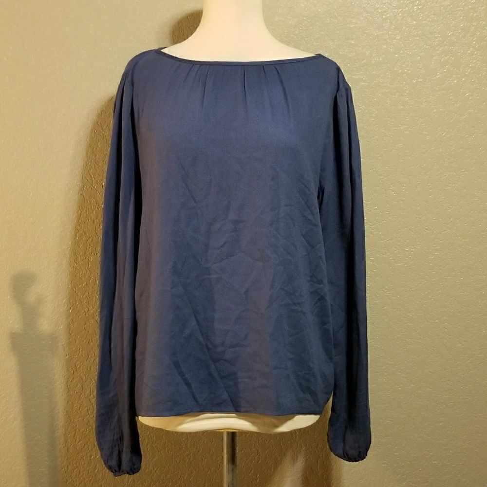 Ella Moss size medium dark teal peasant blouse
